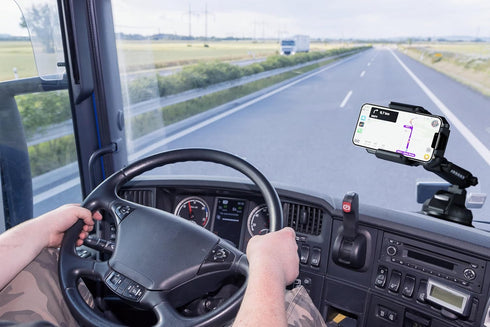 Truck Phone Holder Mount Heavy Duty Cell Phone Holder for Truck Dashboard Windshield, Compact 10.3 inch Arm, Super Suction Cup & Stable, Compatibl...